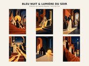 Bleu Nuit & Lumière du Soir — aperçu des six œuvres de la collection