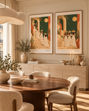 Terra & Soleil — duo d’œuvres dans une salle à manger haussmannienne